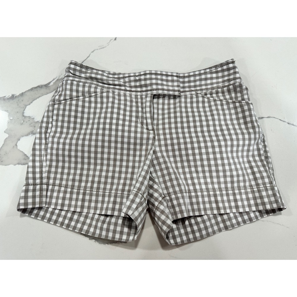 Ann Taylor Petite Signature Gingham Shorts Career Casual Summer Cute